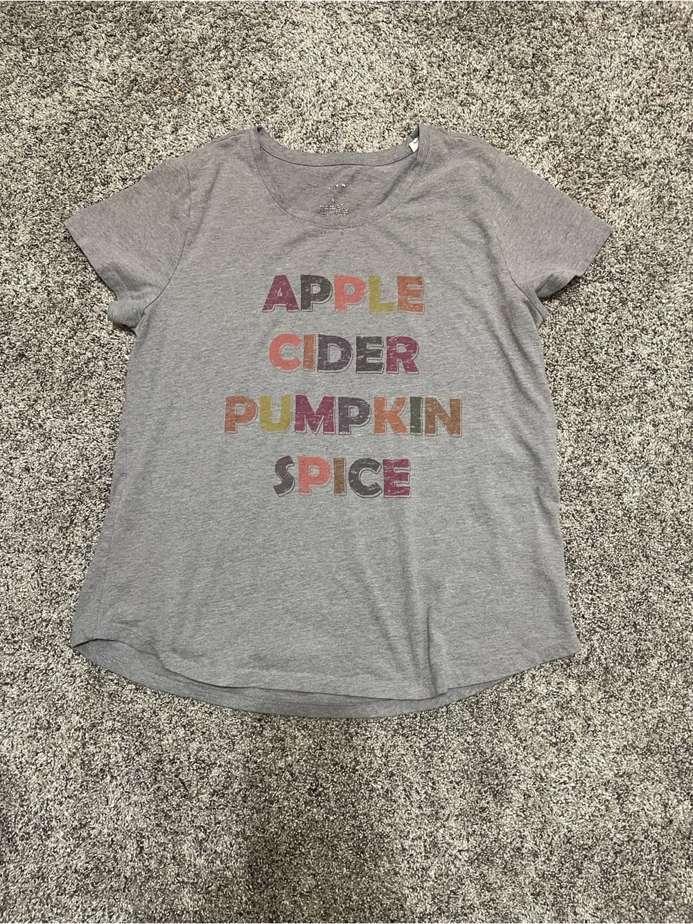 Grey Graphic Tee "Apple Cider Pumpkin Spice"